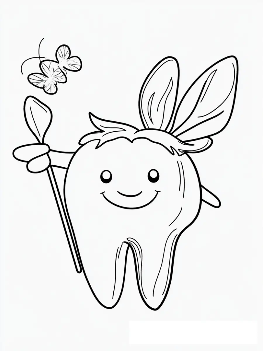 Tooth Fairy Coloring Page (5)