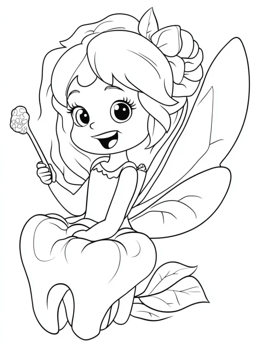 Tooth Fairy Coloring Page (8)