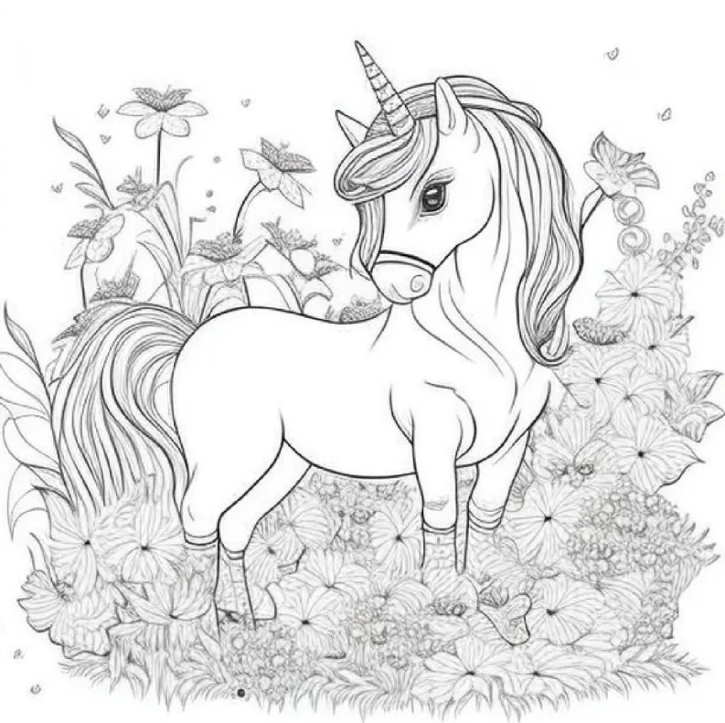 Unicorn coloring page (10)