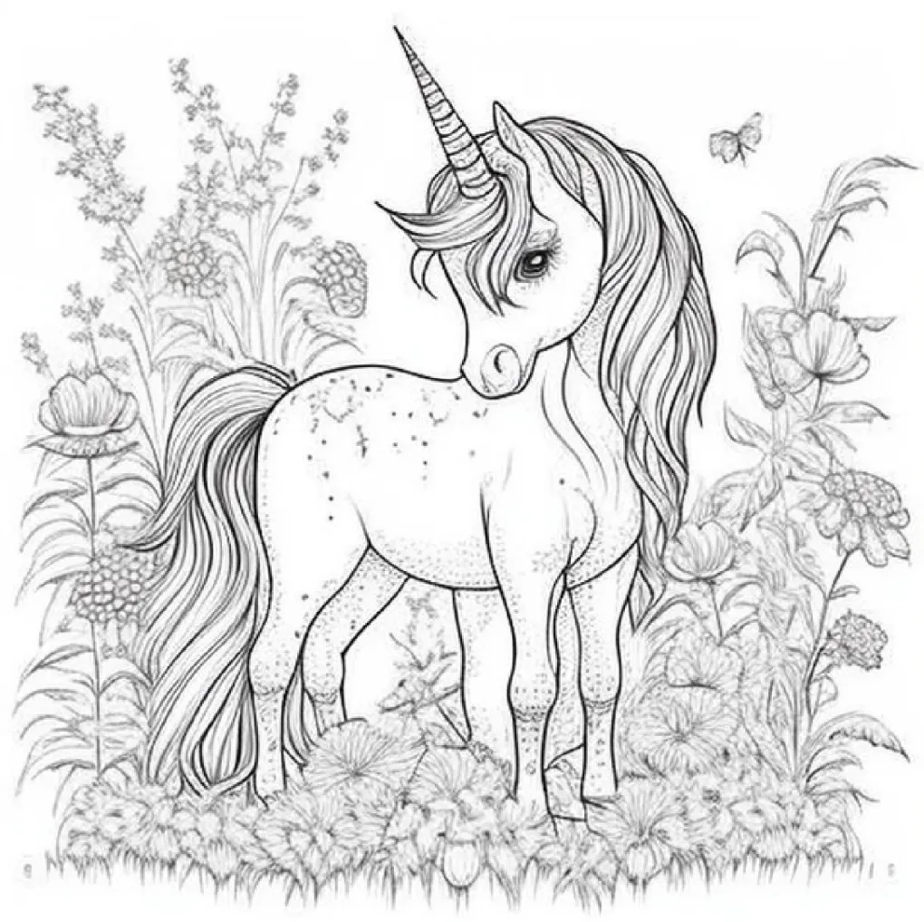 Unicorn coloring page (11)