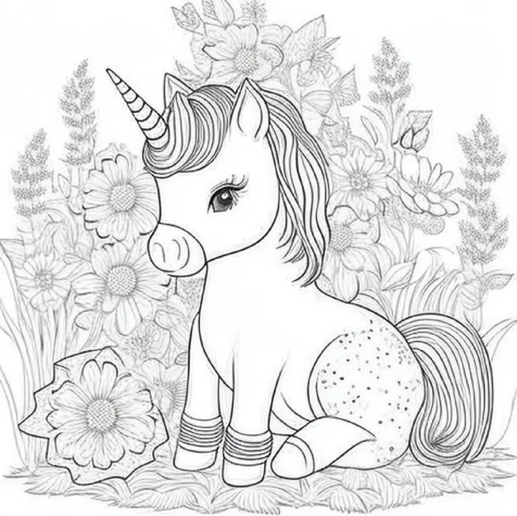 Unicorn coloring page (12)