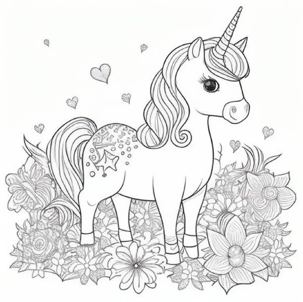 Unicorn coloring page (13)