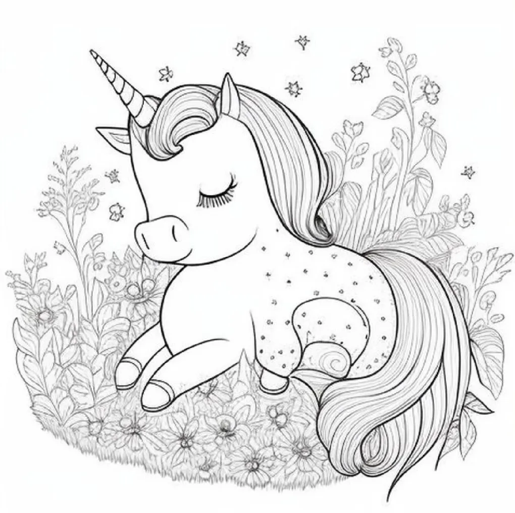 Unicorn coloring page (14)