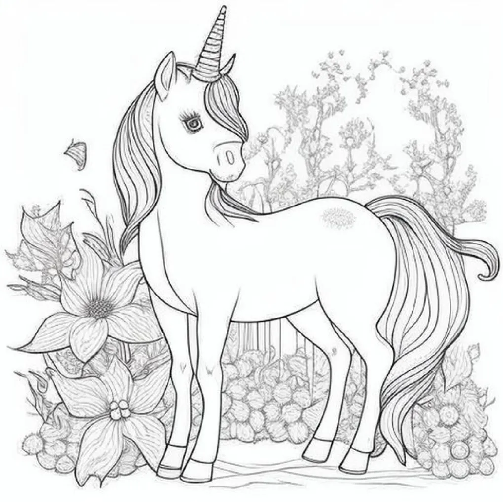 Unicorn coloring page (15)