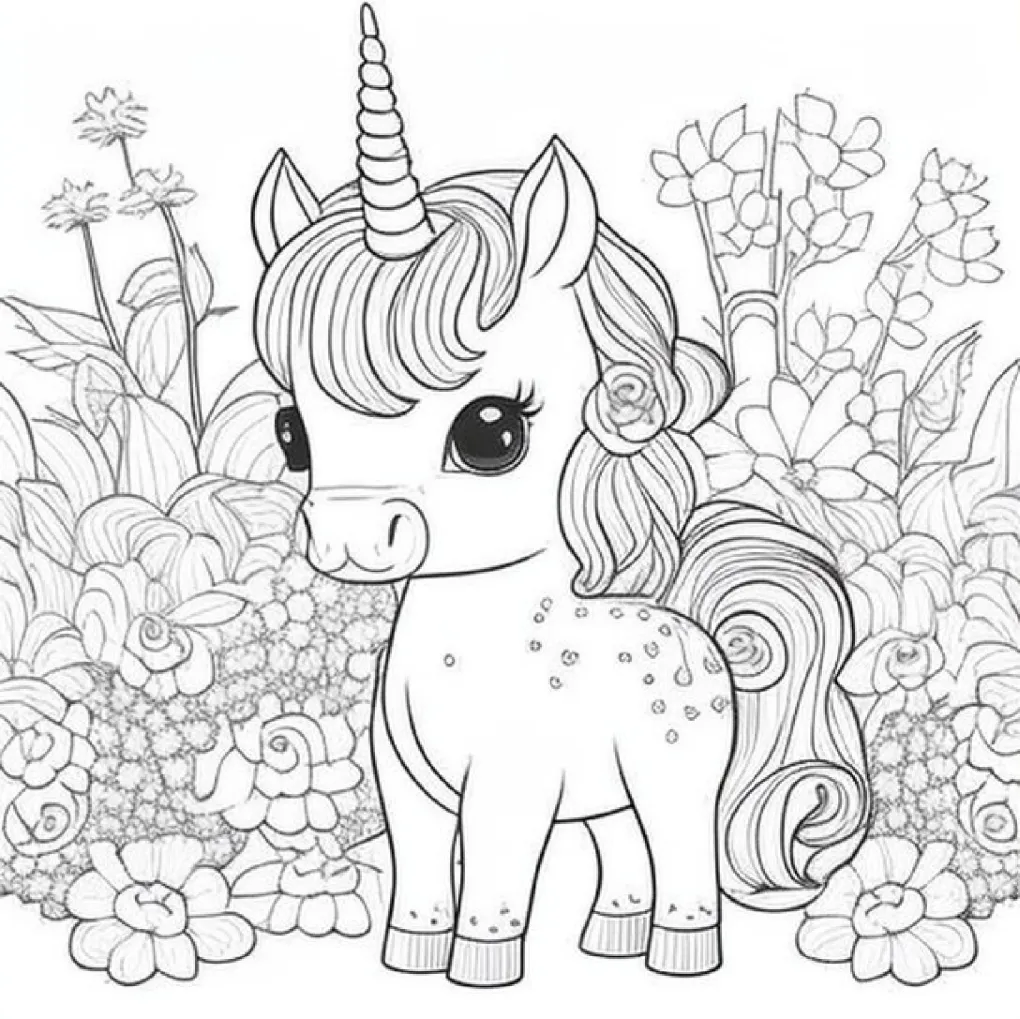 Unicorn coloring page (16)