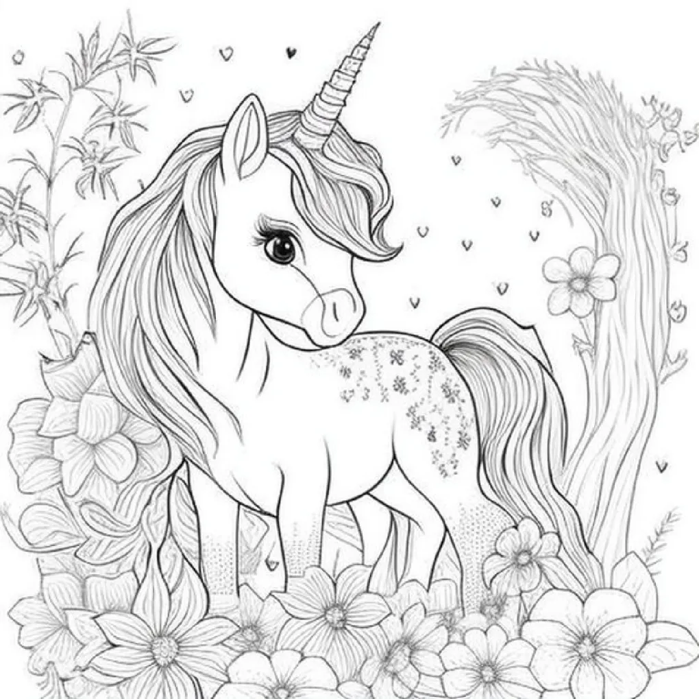 Unicorn coloring page (18)