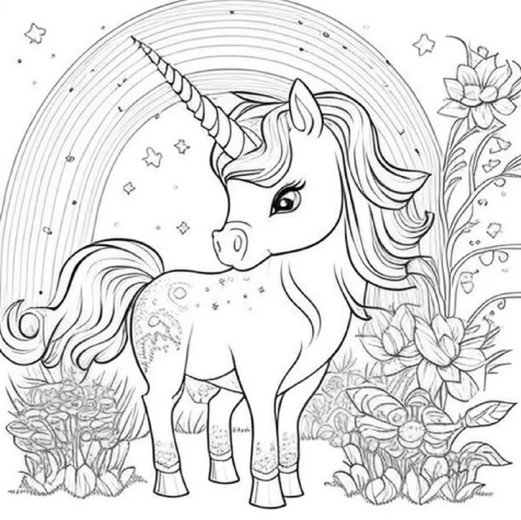 Unicorn coloring page (19)