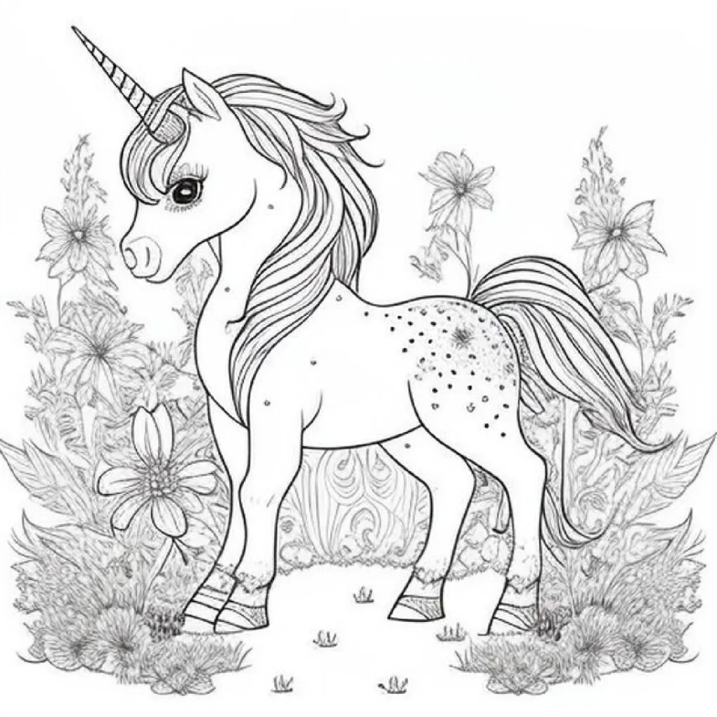 Unicorn coloring page (20)