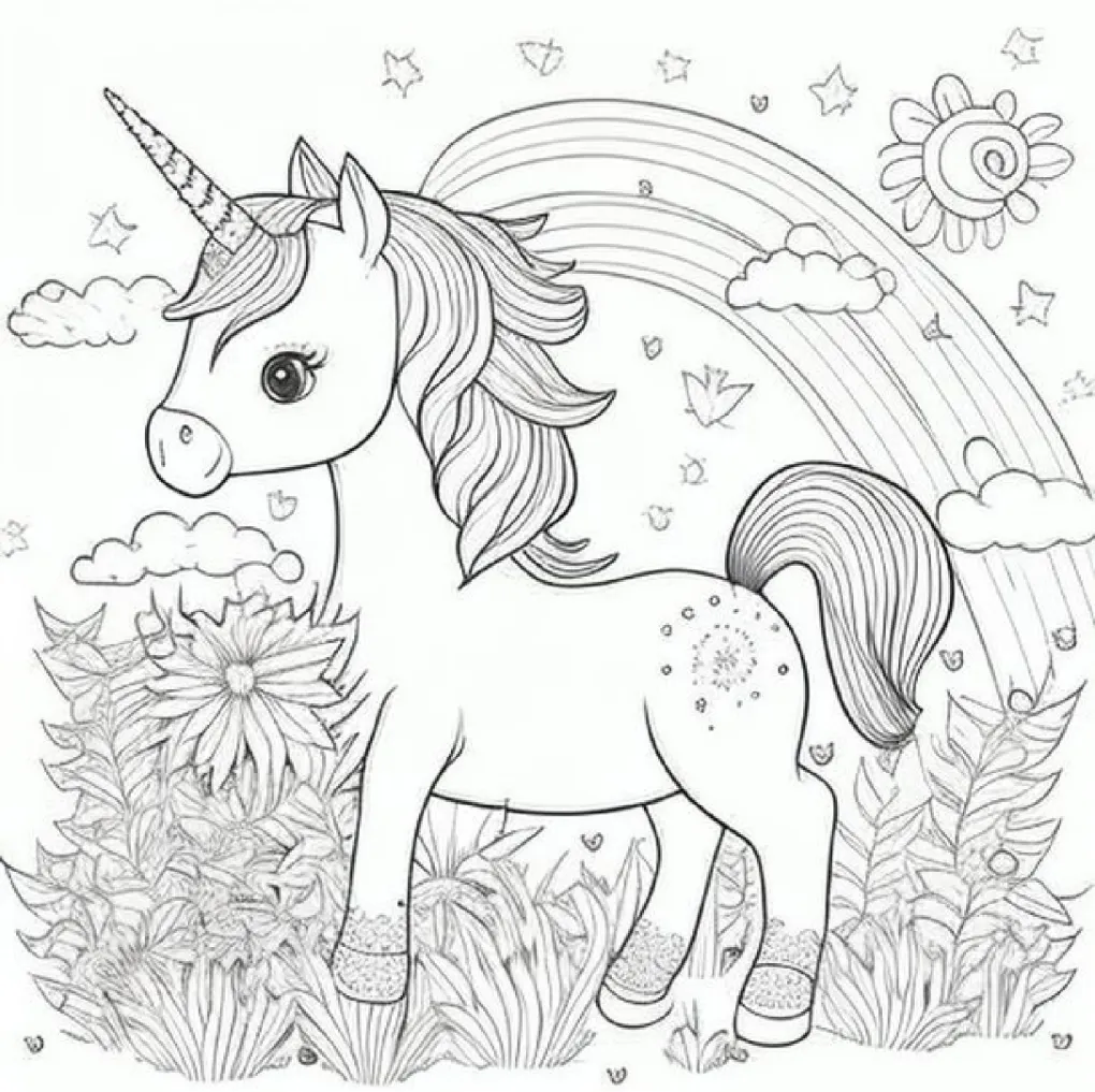 Unicorn coloring page (22)