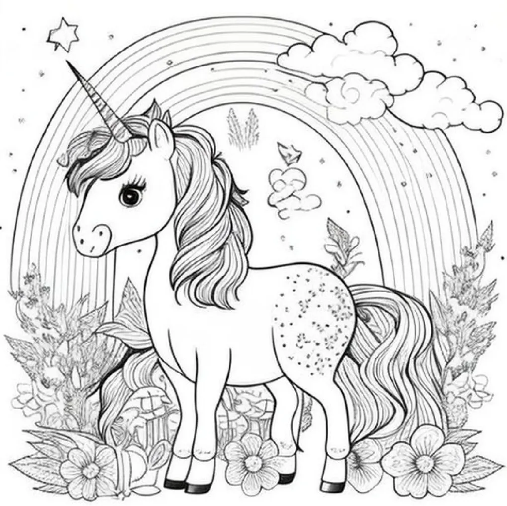 Unicorn coloring page (23)