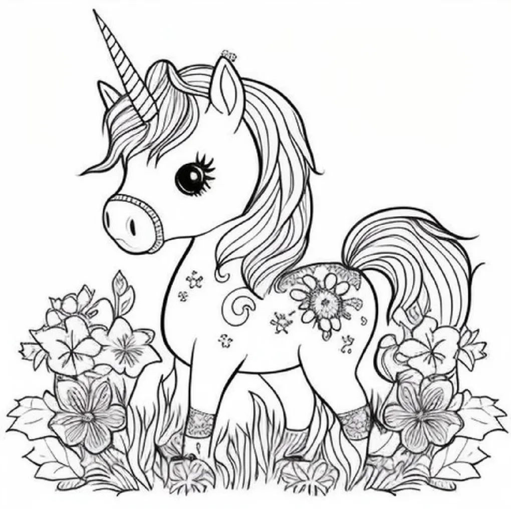 Unicorn coloring page (24)