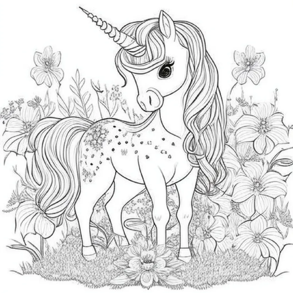 Unicorn coloring page (28)