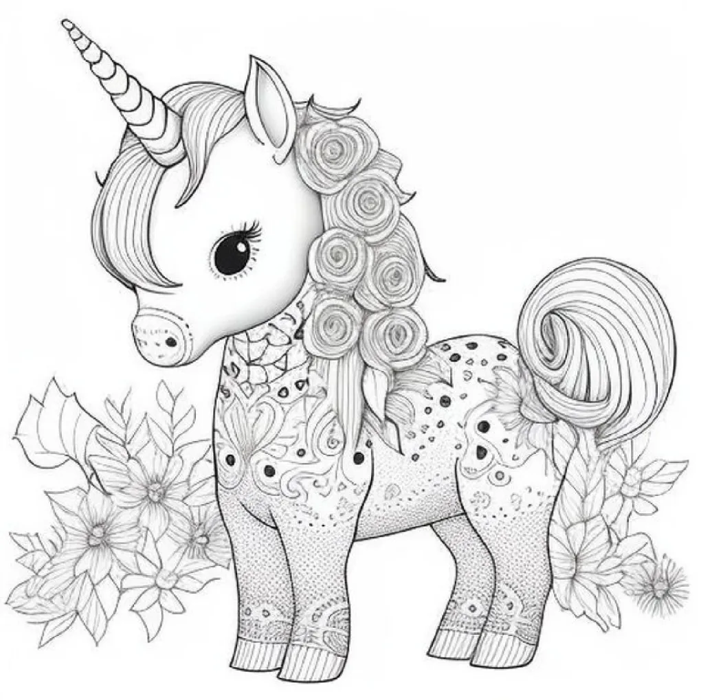 Unicorn coloring page (30)