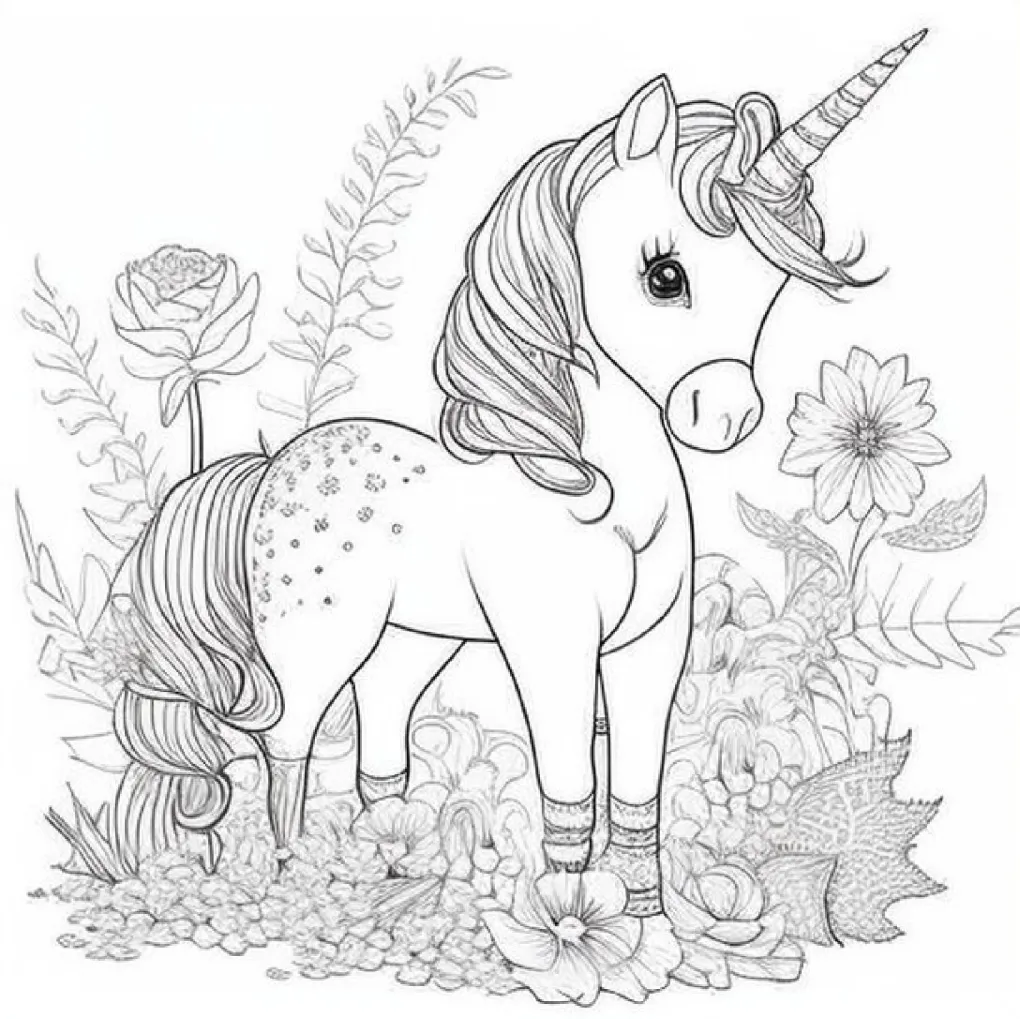 Unicorn coloring page (31)