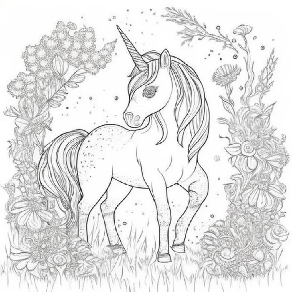 Unicorn coloring page (32)