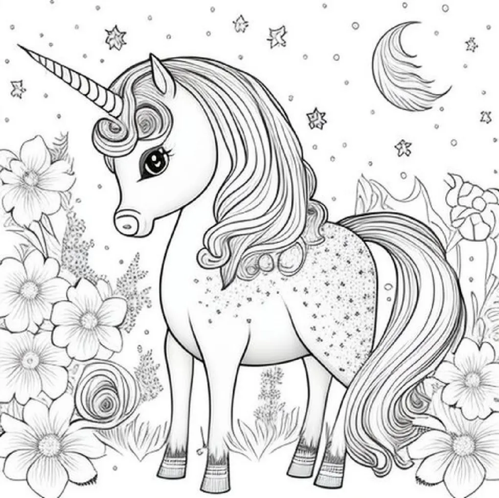 Unicorn coloring page (33)