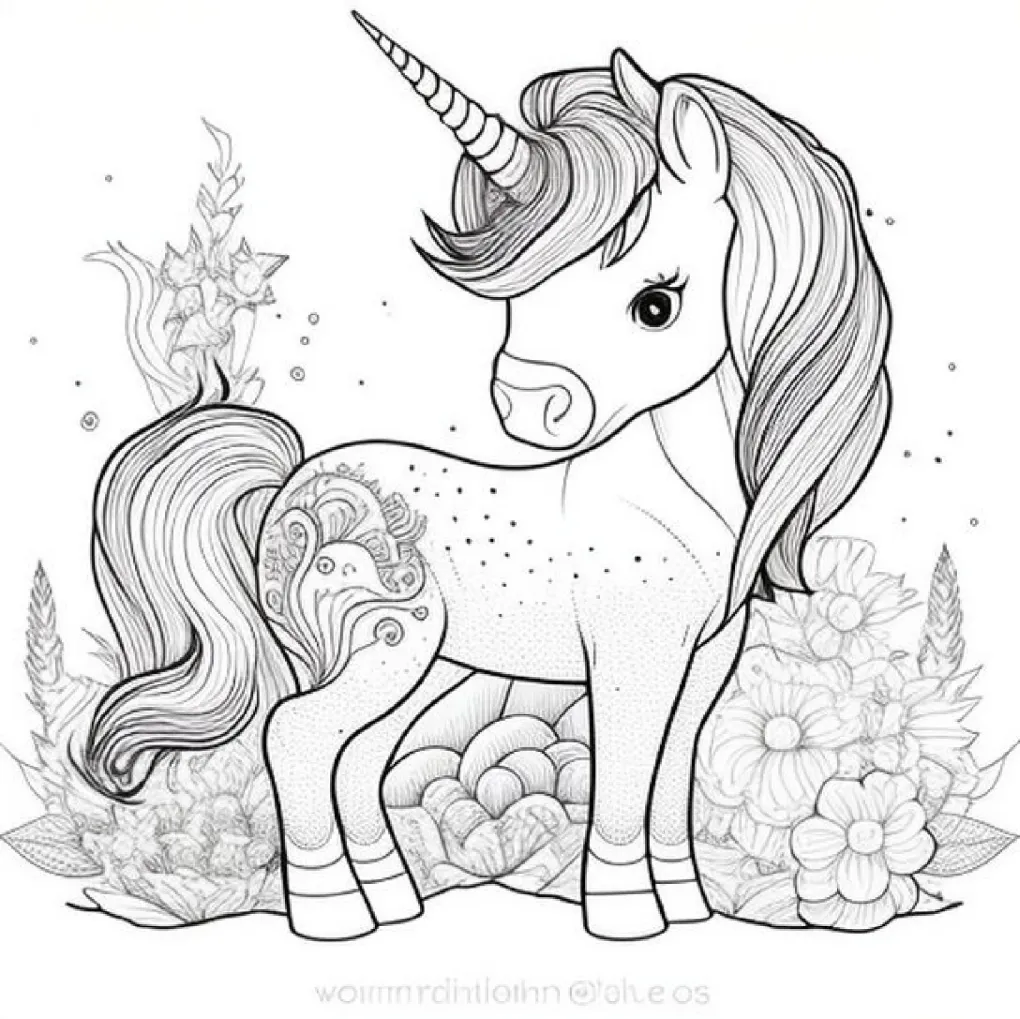 Unicorn coloring page (34)