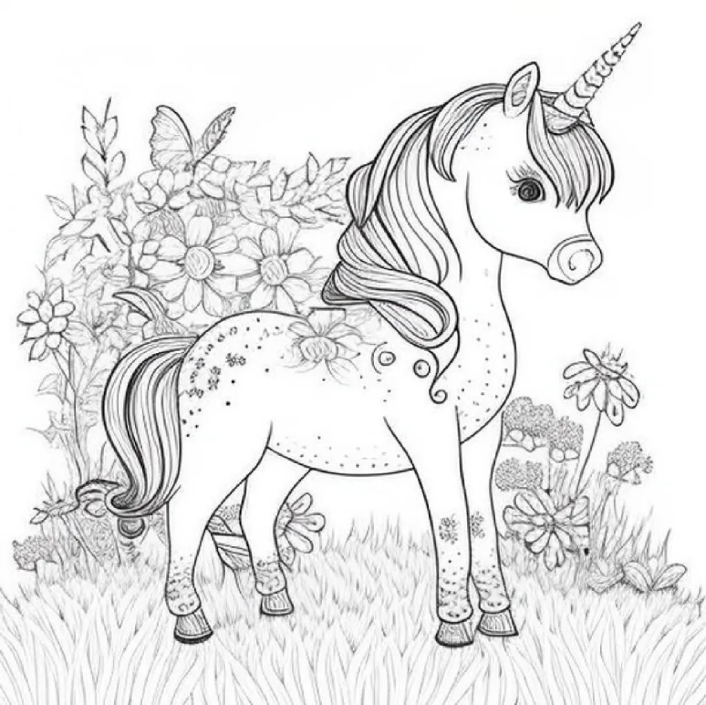 Unicorn coloring page (35)