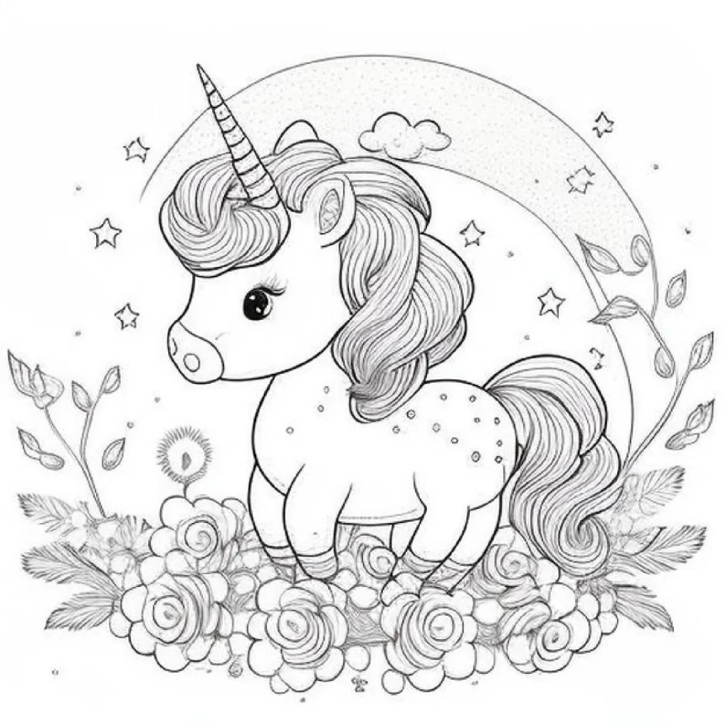 Unicorn coloring page (36)