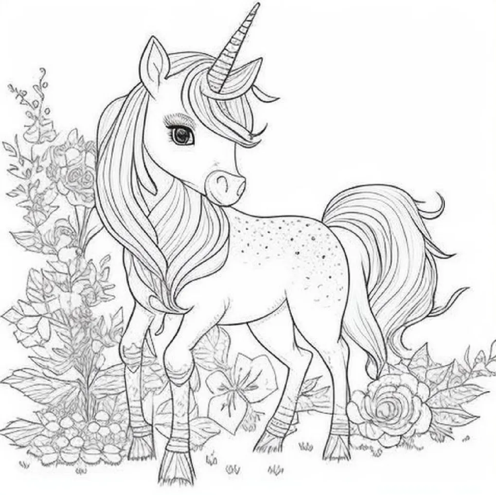 Unicorn coloring page (37)