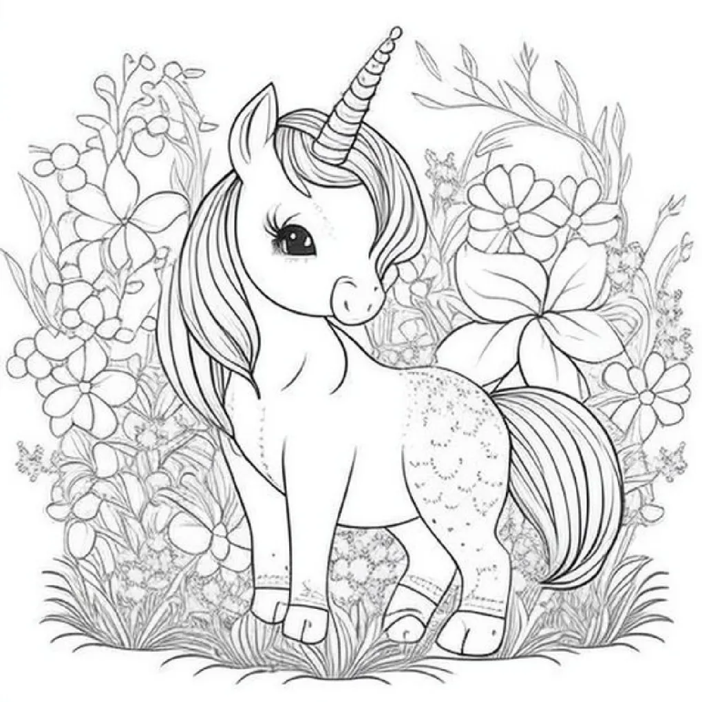 Unicorn coloring page (38)