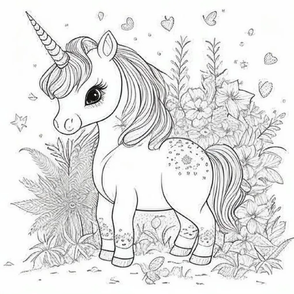 Unicorn coloring page (39)