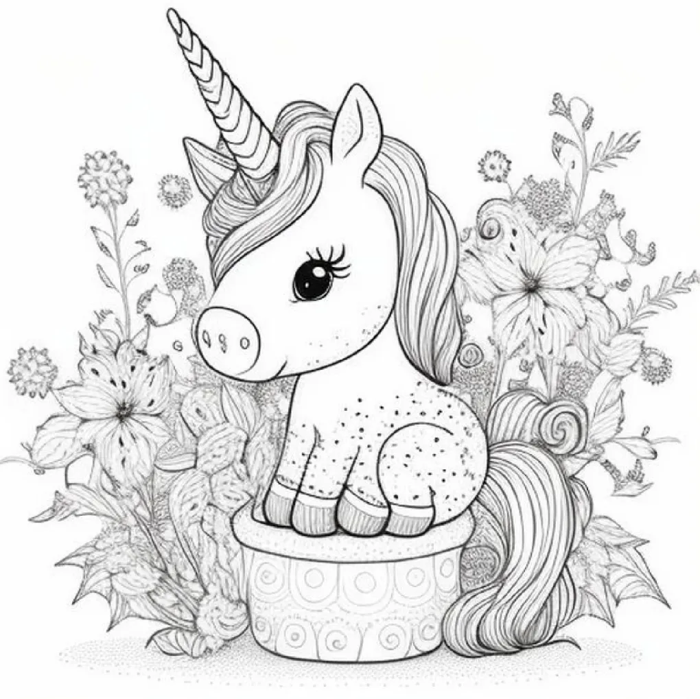 Unicorn coloring page (41)