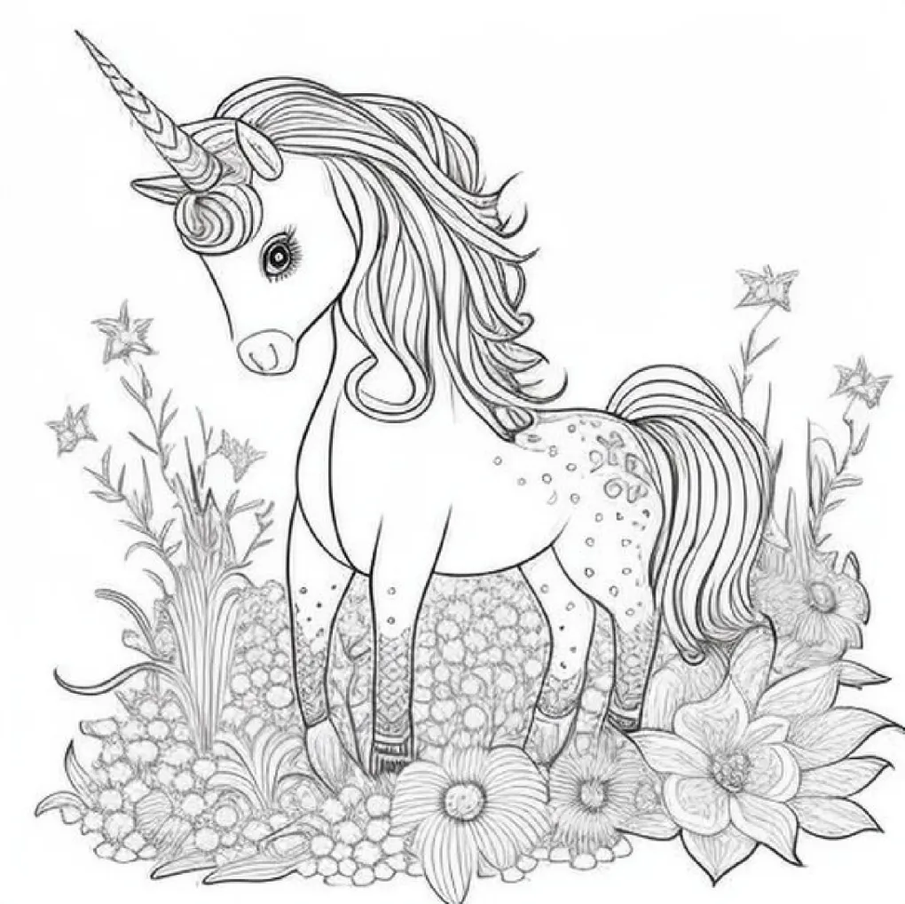 Unicorn coloring page (43)