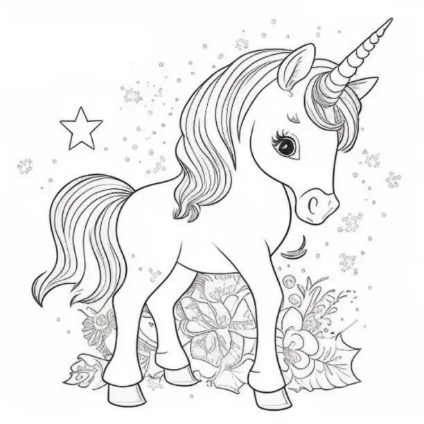 Unicorn coloring page (44)