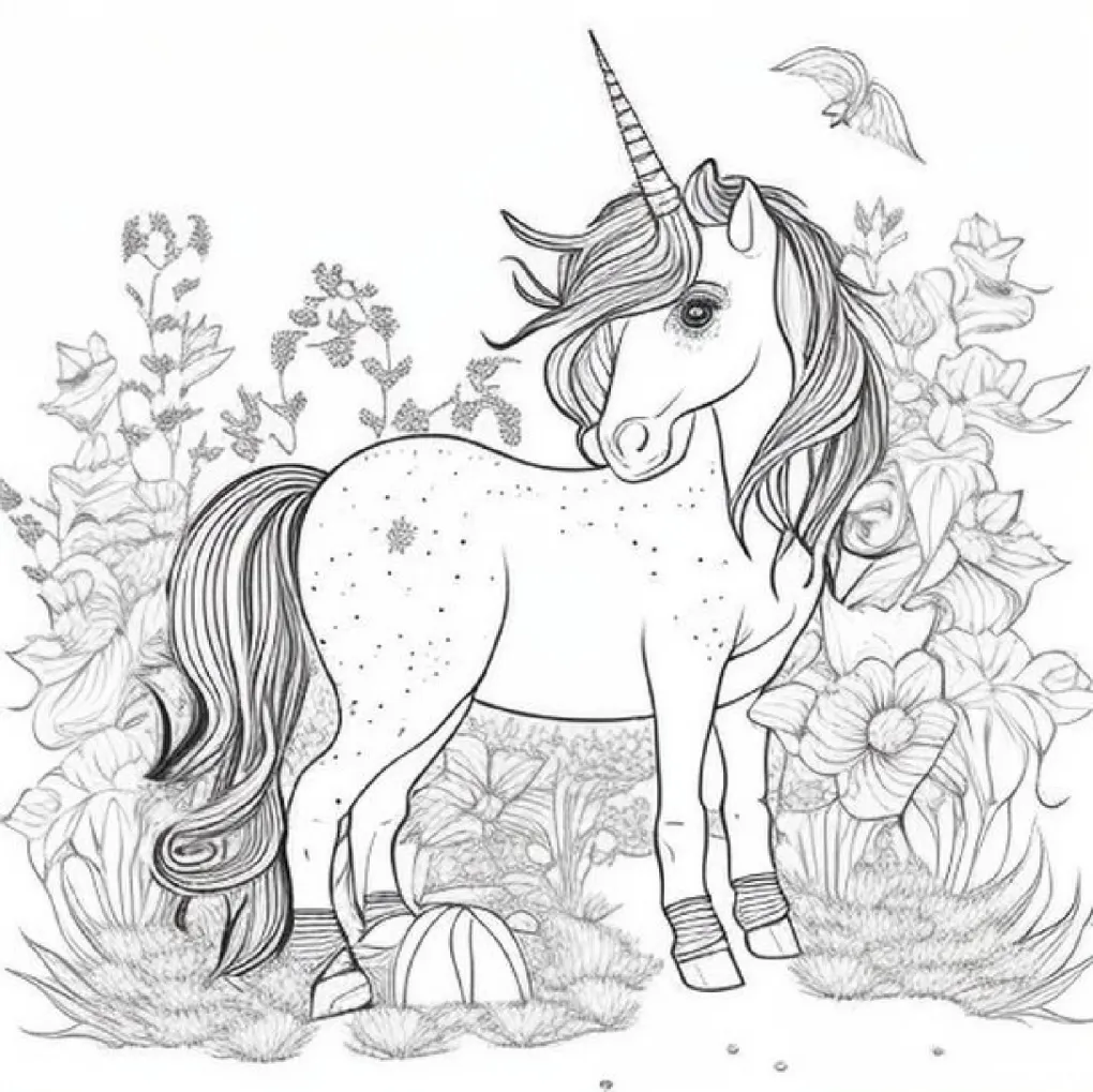 Unicorn coloring page (45)