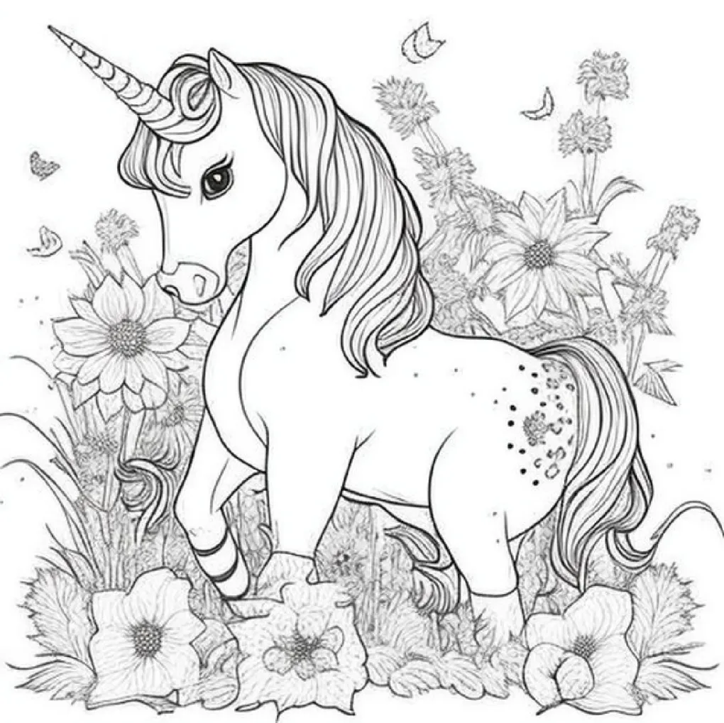 Unicorn coloring page (46)