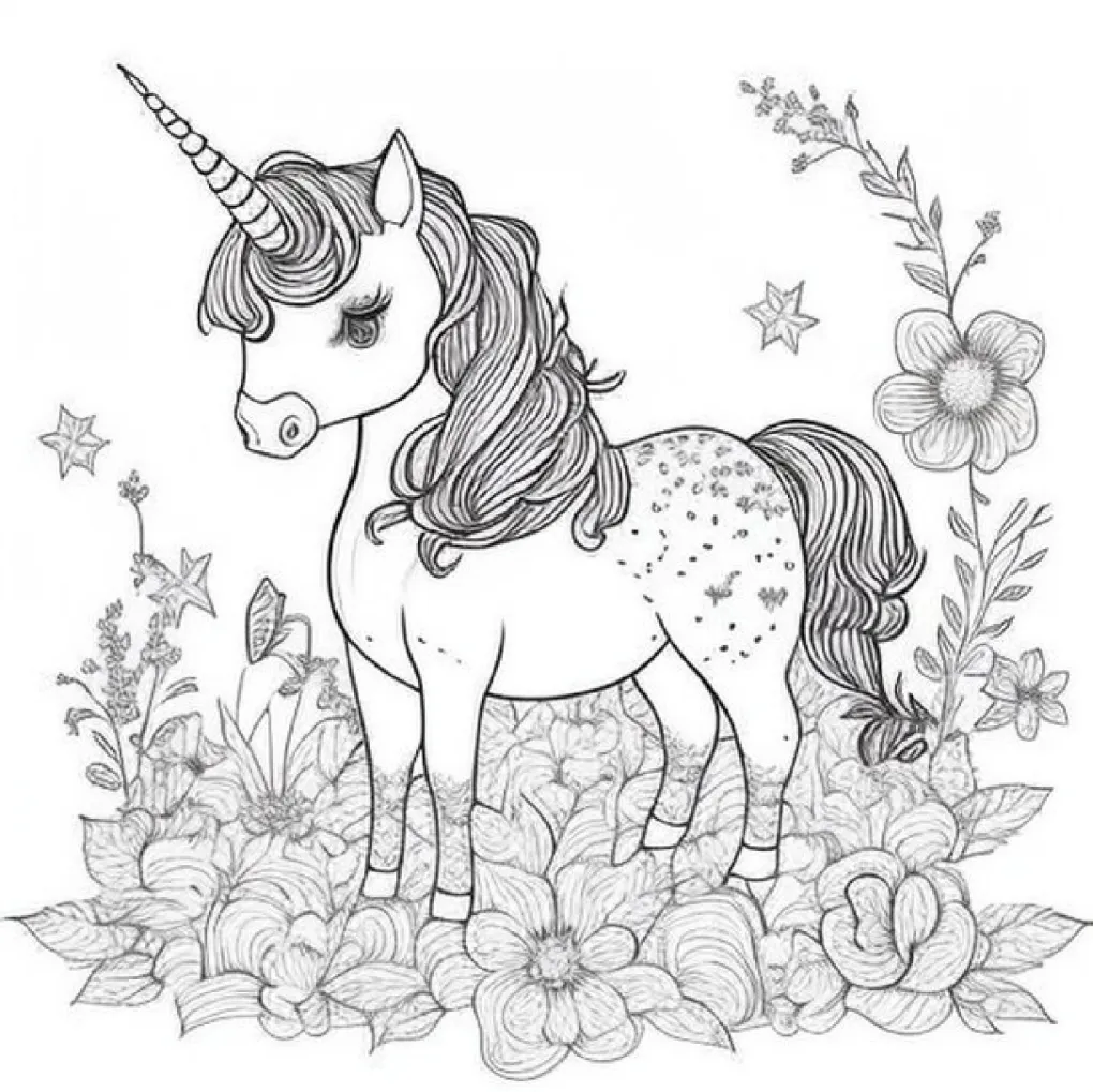 Unicorn coloring page (48)