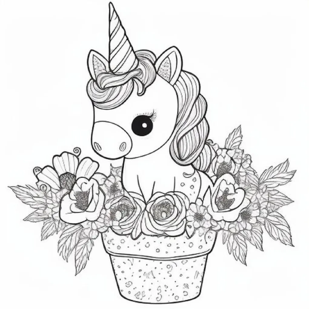 Unicorn coloring page (49)