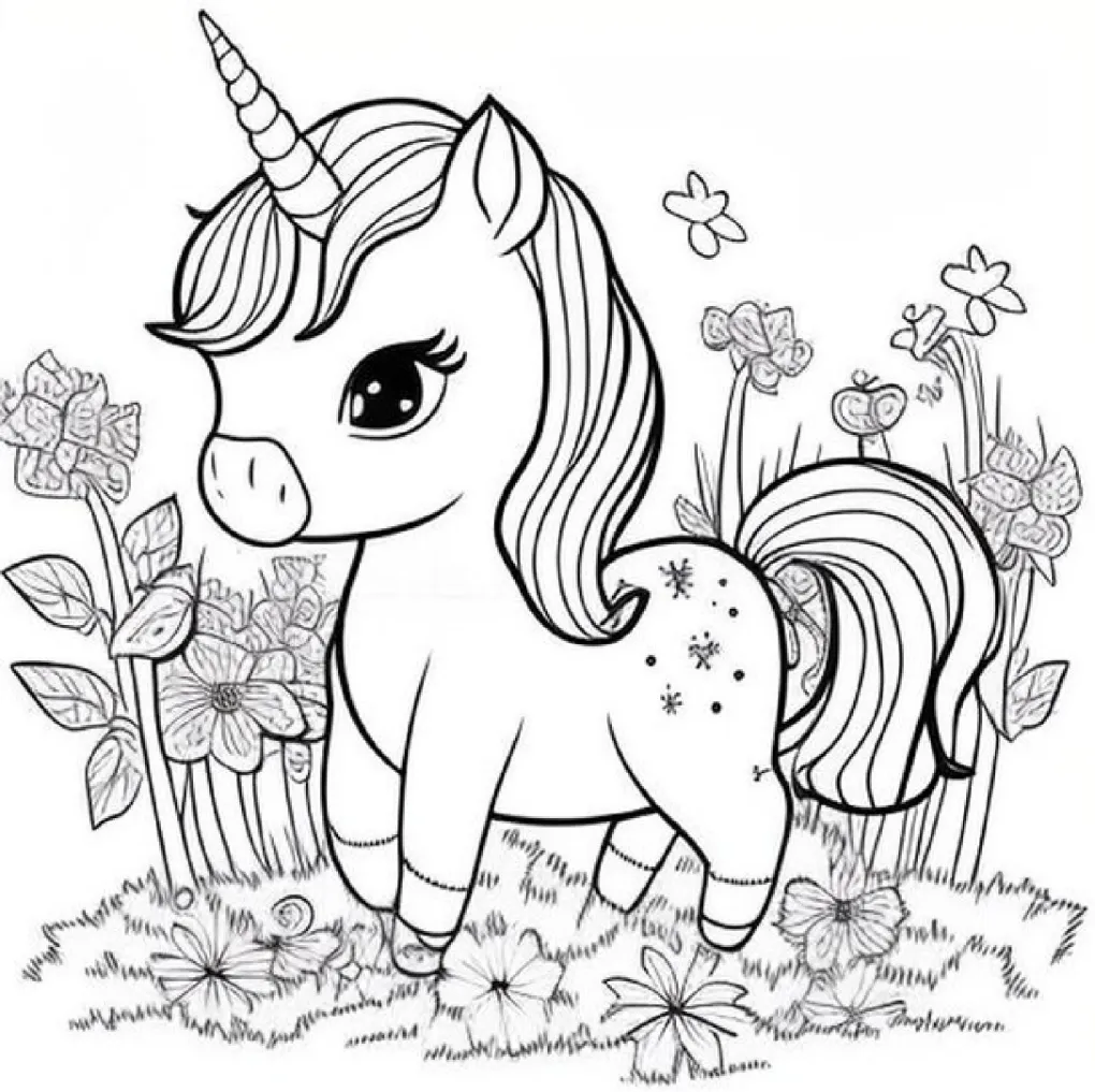 Unicorn coloring page (5)