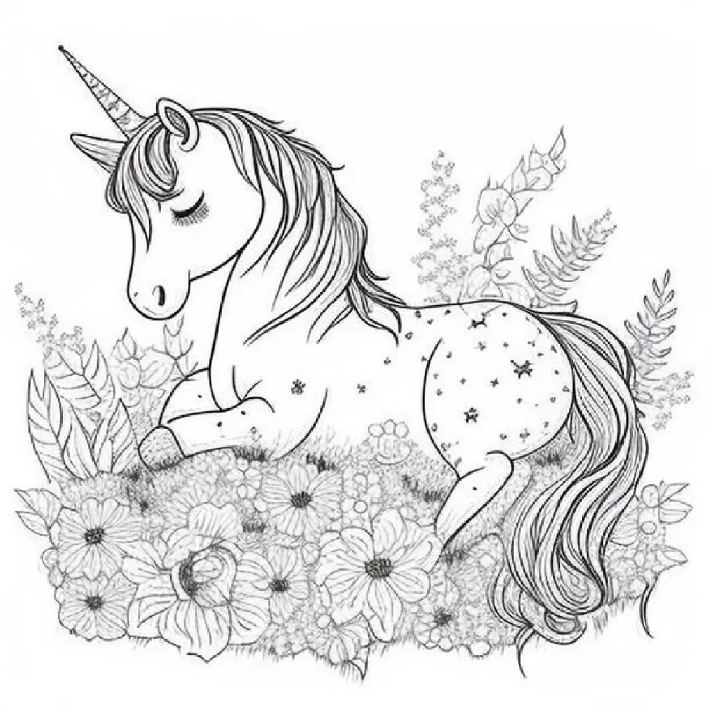 Unicorn coloring page (50)