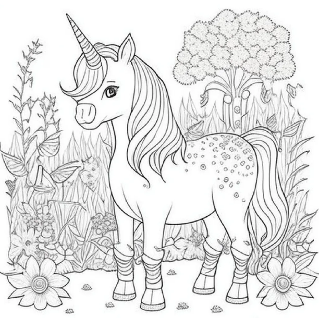 Unicorn coloring page (51)