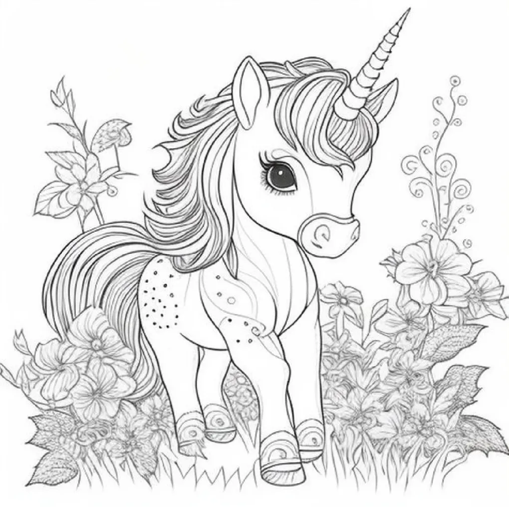 Unicorn coloring page (52)