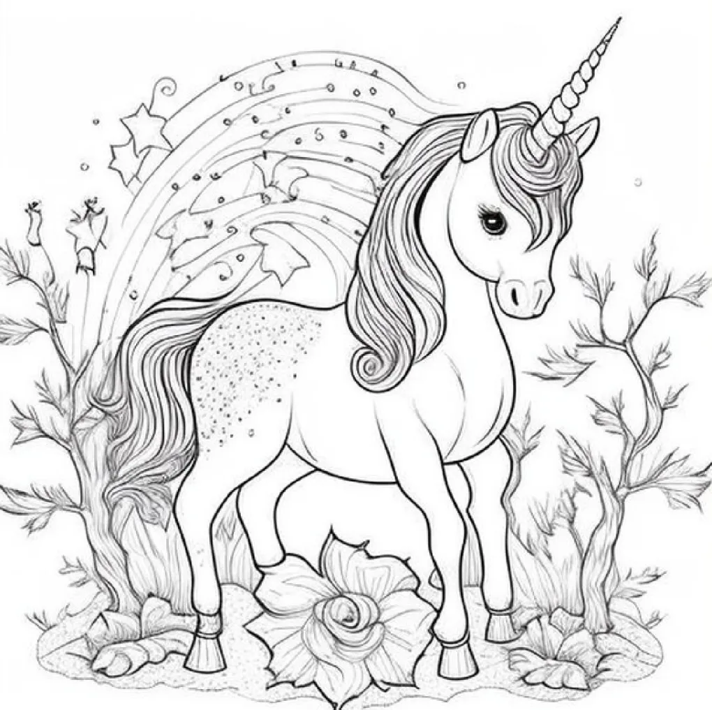 Unicorn coloring page (53)