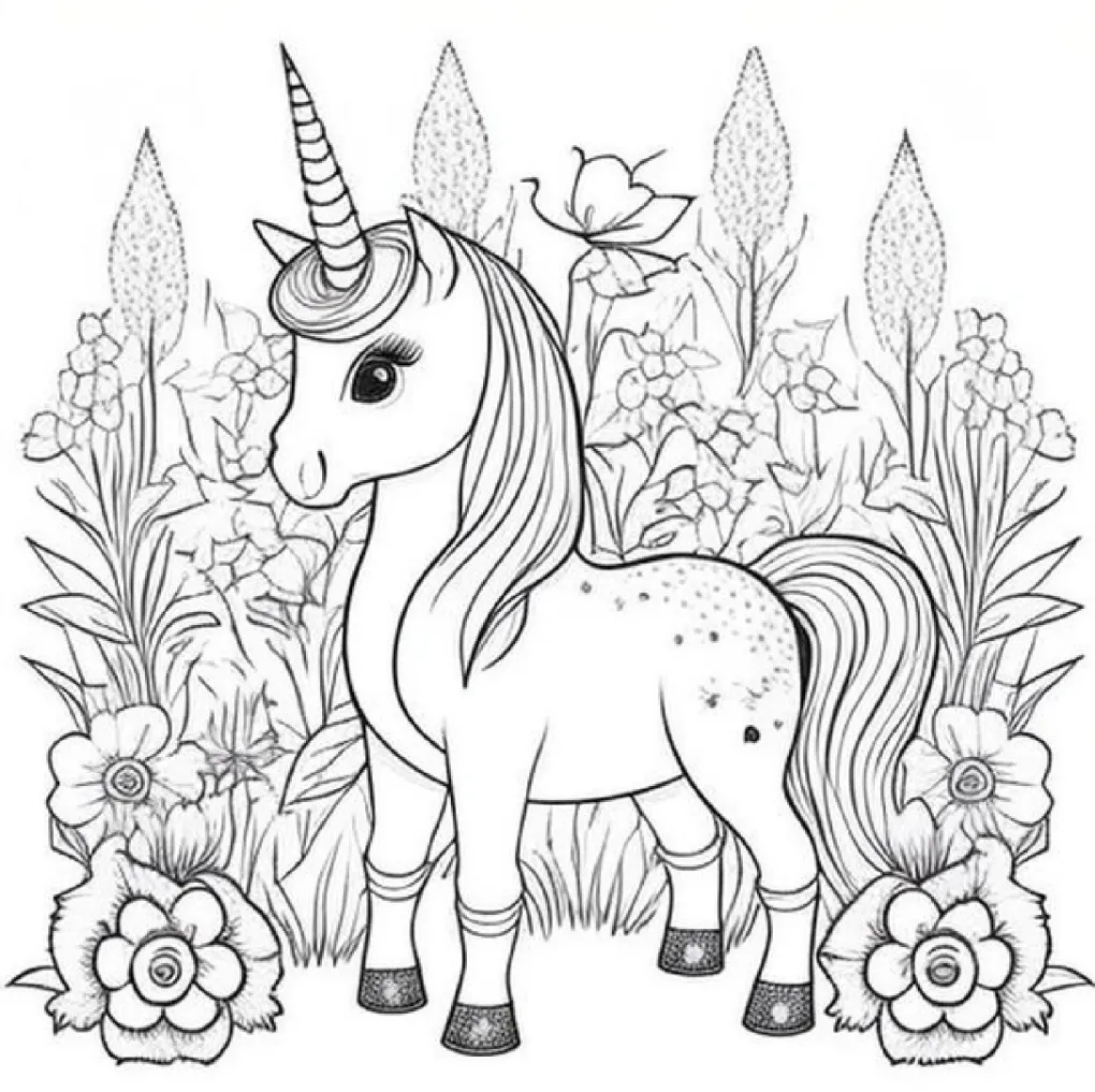 Unicorn coloring page (57)