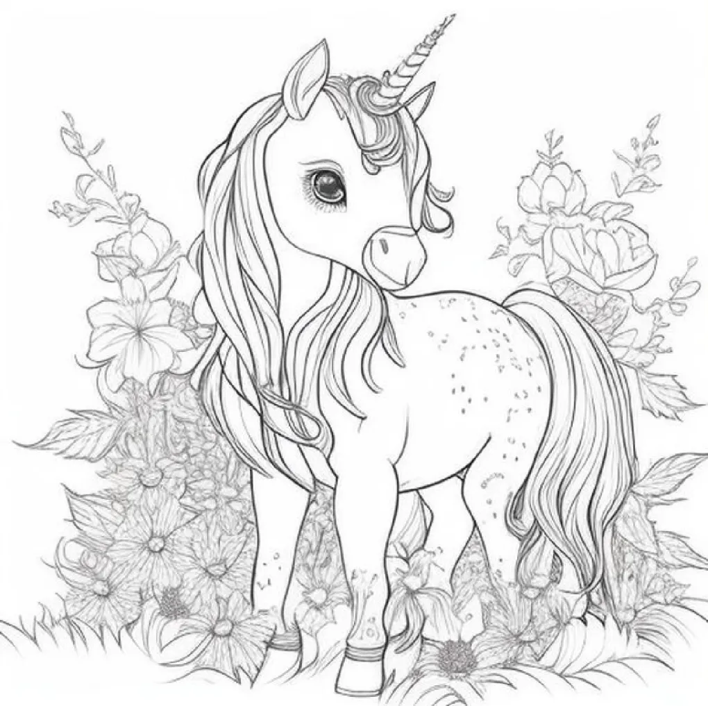 Unicorn coloring page (58)