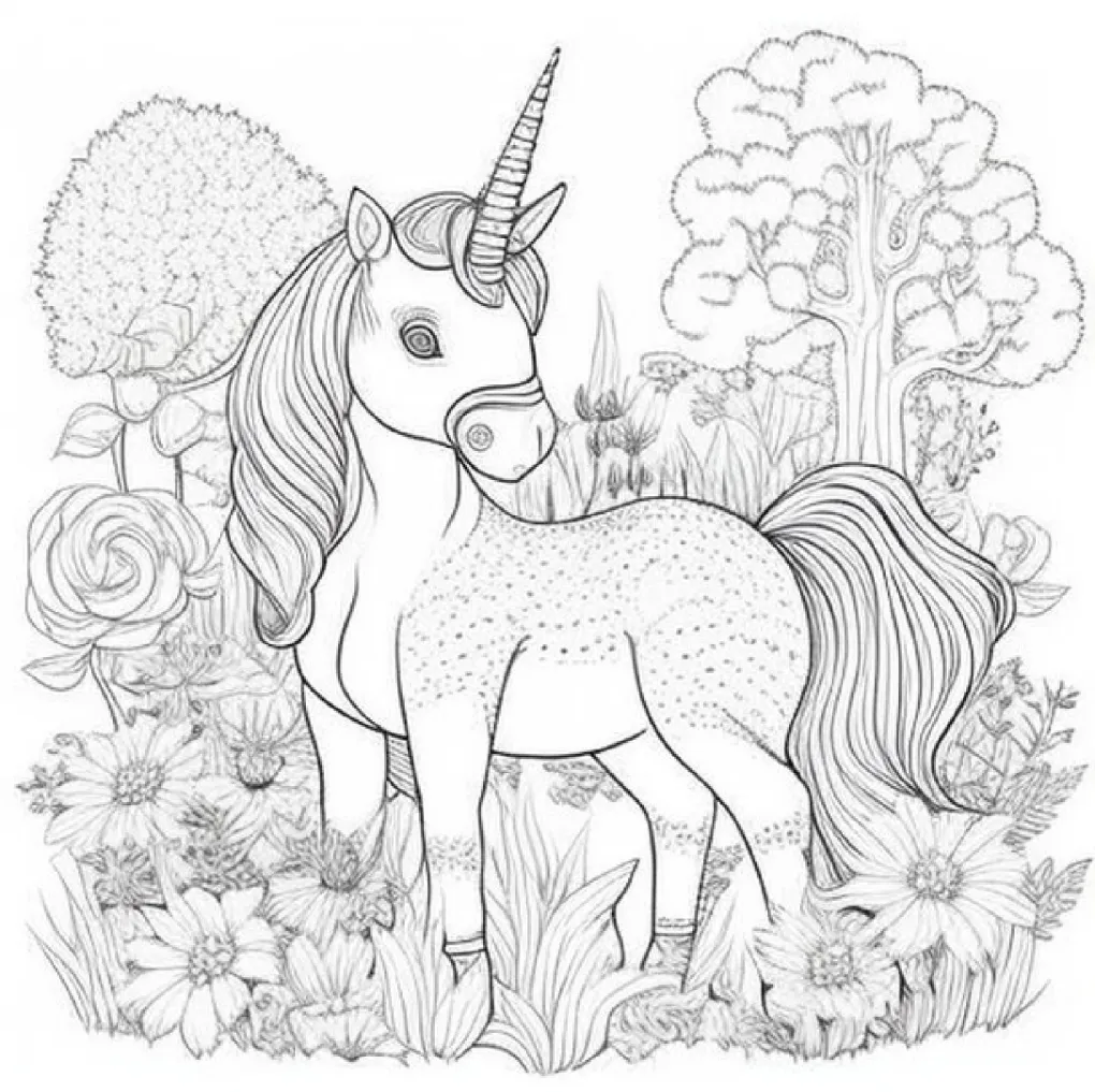 Unicorn coloring page (59)