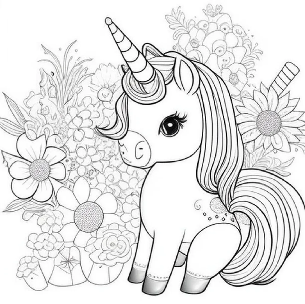 Unicorn coloring page (61)