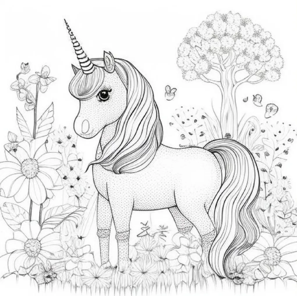 Unicorn coloring page (63)