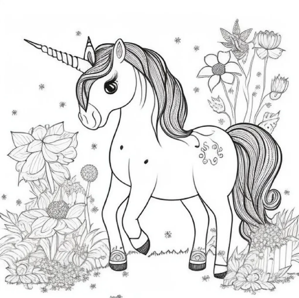 Unicorn coloring page (65)