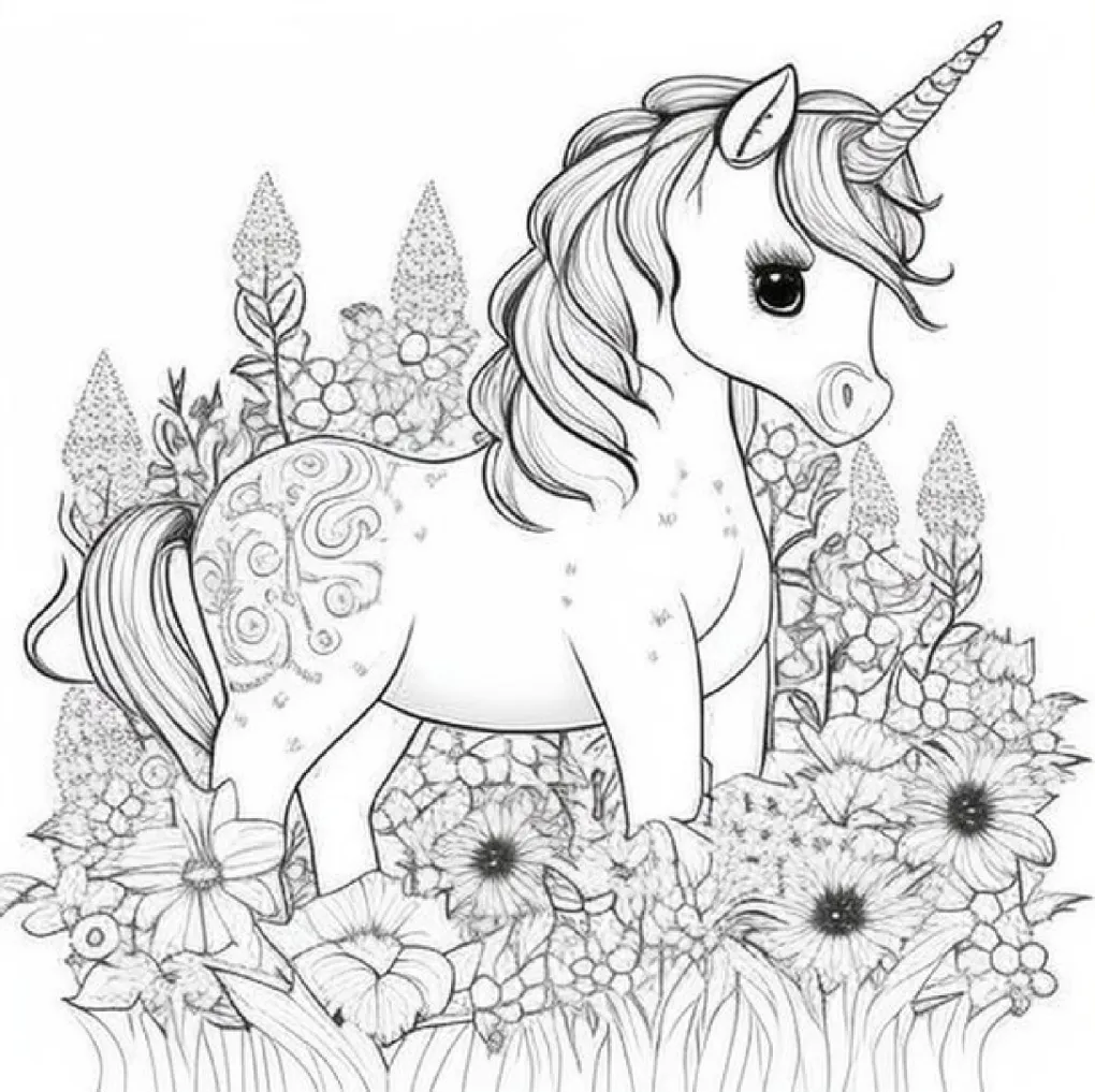 Unicorn coloring page (66)