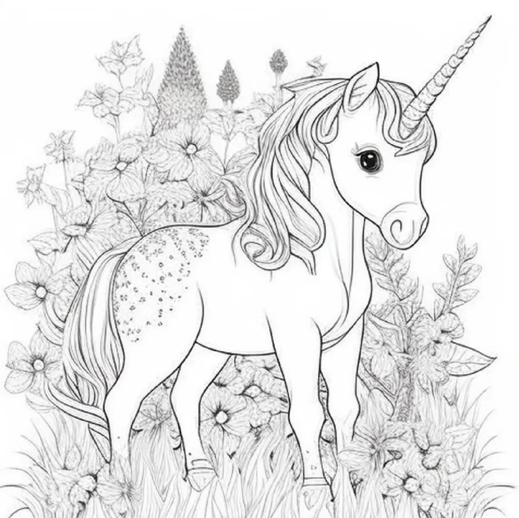 Unicorn coloring page (67)