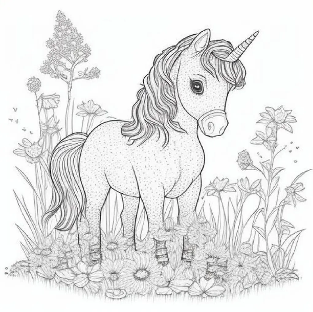 Unicorn coloring page (68)