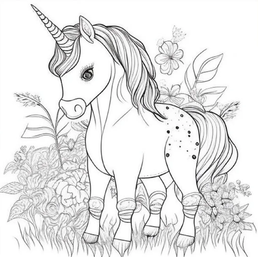 Unicorn coloring page (69)