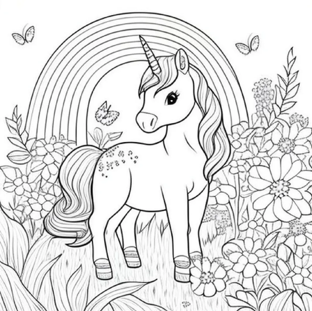 Unicorn coloring page (70)