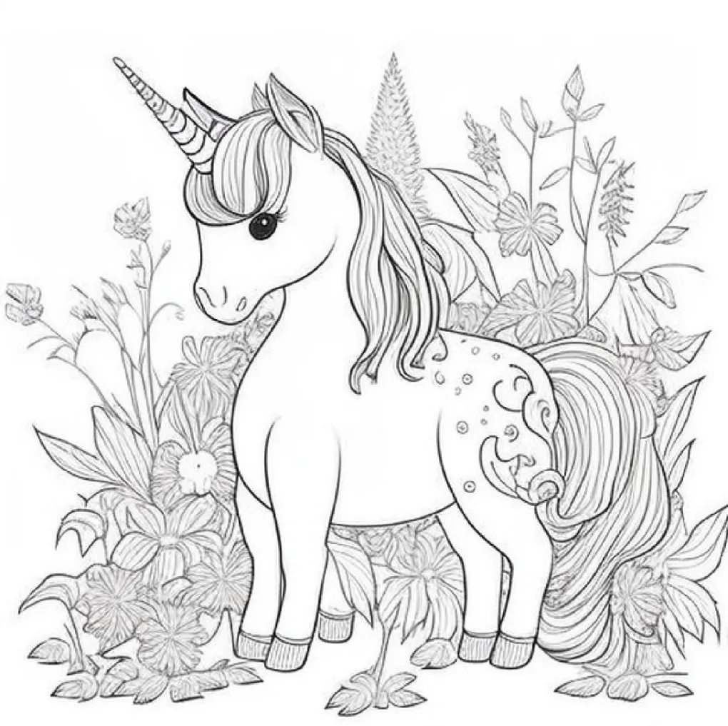 Unicorn coloring page (9)